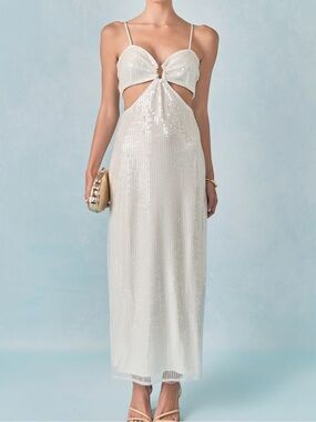Endless Rose Emma Sequined Cut Out Midi Dress